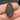 1 Vintage Dark Topaz Victorian Lady Oval Glass Cabochon #9061