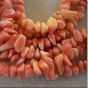 1 Stand Coral Chip Beads