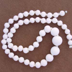 1 Strand Vintage Graduated Light Pink Japan Round Glass Beads  #5043