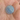 1 Vintage German AB Blue Dimpled Round Glass Cabochon #8259