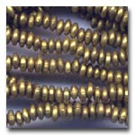 100 Heishi Brass Rondelle Metal Beads