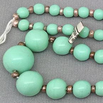 1 Graduated Strand Sea Foam Green German Glass Beads