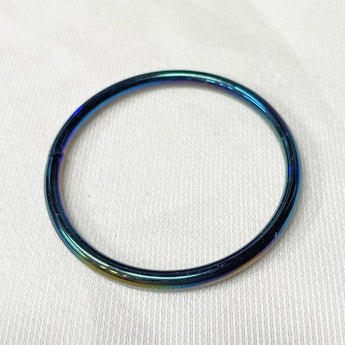 1 Large Vintage Blue Iris Round Glass Ring