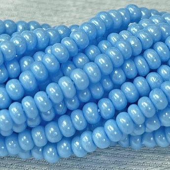 1 Hank Tropical Blue Supra Pearl Czech Glass Seed Beads