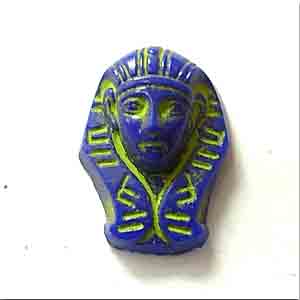 1 Vintage Pharaohs Head Glass Cabochon #9509