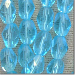 100 Small Aqua Vintage Glass Beads