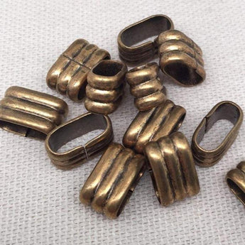 20 Vintage Brass Metal Links Leather Spacers