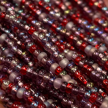 1 Hank Mixed Very Berry Czech Glass Seed Beads