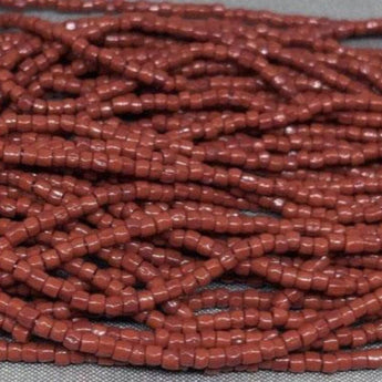 1 Hank Burnt Sienna 3 Cut Glass Seed Beads 12/0