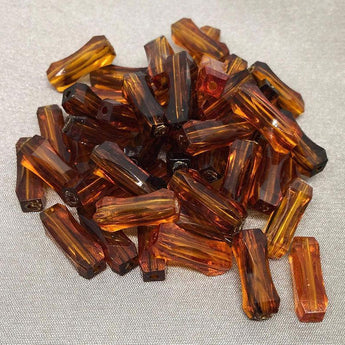 20 Vintage Topaz Amber German Lucite Beads