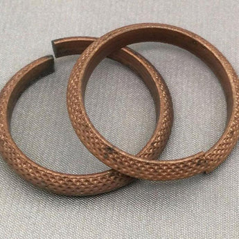 2 Vintage Brass Textured Metal Rings