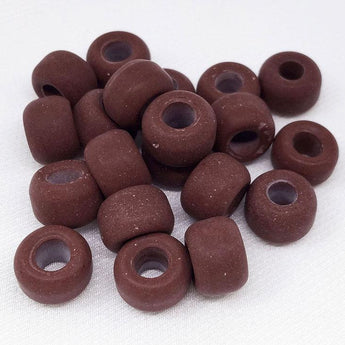 20 Vintage Handmade Reddish Brown Glass Beads