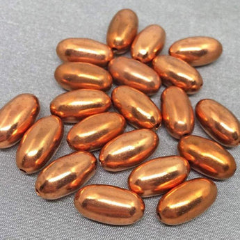 20 Vintage Metal Coated Copper German Lucite Beads