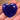 1 Vintage Big Lapis Glass Heart Pendant #8655