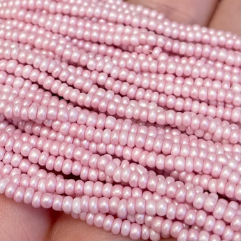 1 Hank Supra Pearl Pink Czech Glass Seed Beads