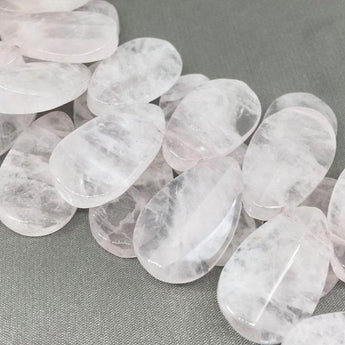 15" Strand Rose Quartz Briolette Gemstone Beads