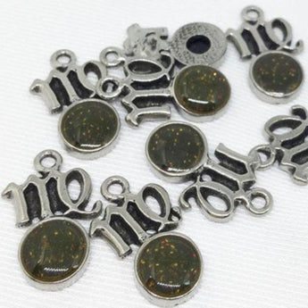 8 Vintage Virgo Metal Charms