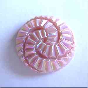 2 Vintage Pink Aurora Flatback Cabochons #9316