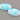 2 Vintage Handmade White Mottled Aqua Turquoise Japan Oval Glass Beads