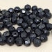 50 Black Gunmetal Czech Glass Beads Faceted 6mm