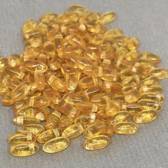 10 Grams Translucent Topaz Czech Rizo Glass Seed Beads