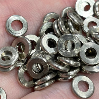 100 Vintage Nickel Plated Metal Spacer Beads