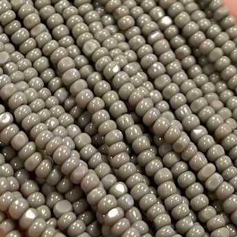 1 Hank Taupe Gray Charlotte Czech Glass Seed Beads