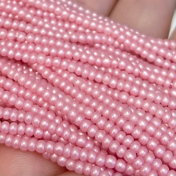 1 Hank Pastel Pink Supra Pearl Czech Glass Seed Beads