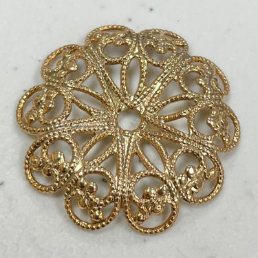 Domed Filigree Round Metal Findings 