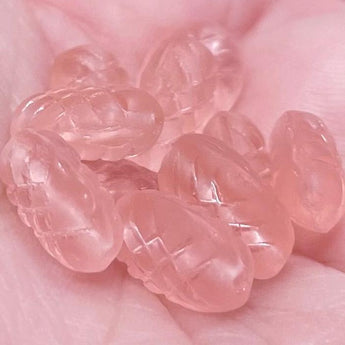 10 Vintage Matte Frosty Pink Thatcher Glass Beads