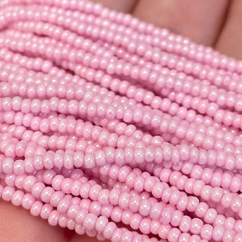 1 Hank Luster Pink Czech Glass Seed Beads