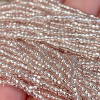 1 Hank Silver Lined Light Rose Czech Glass Seed Beads