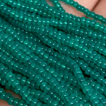 Emerald Opal Czech Glass Seed Beads