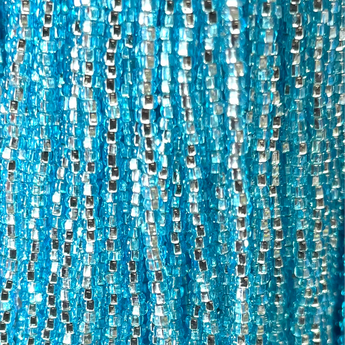 1 Hank Silver Lined Light Aqua Blue Czech Glass Seed Beads