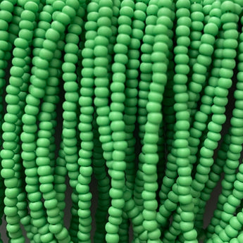 Green Matte Czech Glass Seed Beads