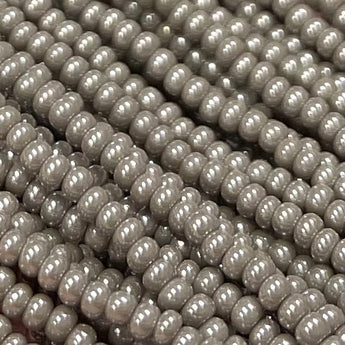  Grey Czech Luster Glass Seed Beads