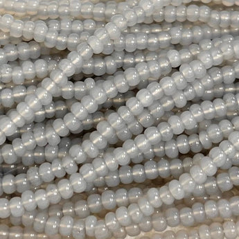 Grey Czech Opal Glass Seed Beads