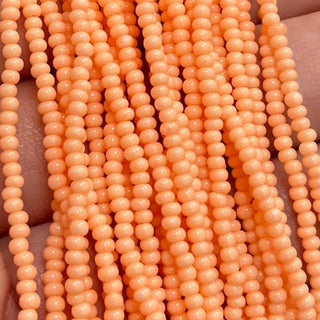 Hank Peach Czech Glass Seed Beads