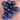 10 Vintage Black Blue Faceted Glass Beads #8702