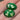 2 Vintage Green Foil Oval Glass Cabochons #9456