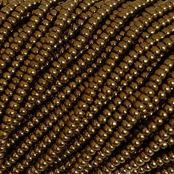 1 Hank Bronze Czech Glass Seed Beads