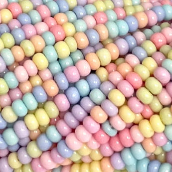 1 Hank Mixed Taffylicious Czech Glass Seed Beads