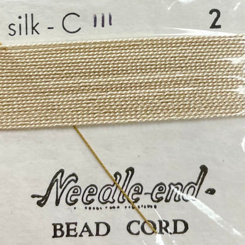 2 Packs #2 Cream Silk Bead Cord