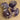 4 Vintage German Clear Lavender Glass Beads