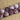 50 Vintage Amethyst Striped Round Glass Beads #8046