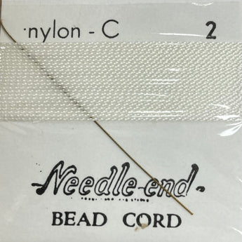 2 Packs #2 White Nylon Bead Cord