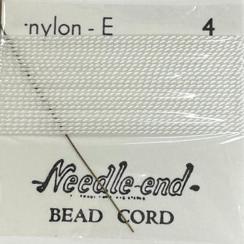 2 Packs #4 White Nylon Bead Cord