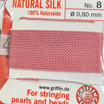 2 Packs #8 Pink Silk Bead Cord #3758