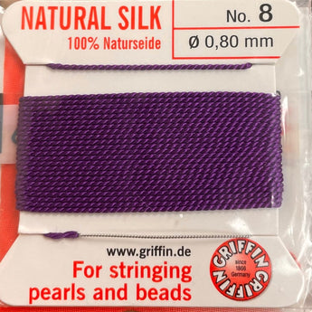 2 Packs #8 Purple Silk Bead Cord   #3747