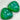 2 Vintage Japan Green Triangle Foil Glass Cabochons #4813